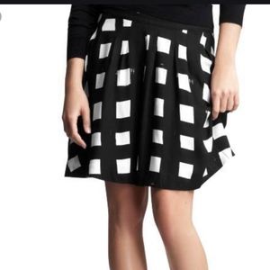 Gap NWT A-Line Pleated Mini Skirt Square Pattern 0